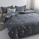 Classic Bedding Set 5 Size Grey Blue Grid Summer Bed Linen 4pcs/Set Duvet Cover Set Pastoral Bed Sheet AB Side Duvet Cover 2020