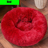 Thick cutton round dog bed super soft long plush pet cat mat for dogs nest Cushion Bed winter warm  pets sofa Dog Kennel