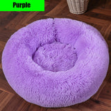 Thick cutton round dog bed super soft long plush pet cat mat for dogs nest Cushion Bed winter warm  pets sofa Dog Kennel