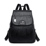 2020 Women Leather Backpacks High Quality Female Vintage Backpack For Girls School Bag Travel Bagpack Ladies Sac A Dos Back Pack - shopwishi 