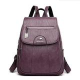 2020 Women Leather Backpacks High Quality Female Vintage Backpack For Girls School Bag Travel Bagpack Ladies Sac A Dos Back Pack - shopwishi 