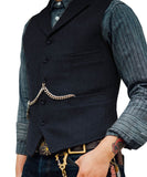 Suit Vest Brown Wedding Wool Tweed Business Waistcoat Jacket Casual Slim Fit Gilet Homme Vests For Groomsmen Man Wedding