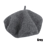 French Style Solid Casual Vintage Women's Hat Beret Plain Cap Girl's Wool Warm Winter Berets Beanie Hats Femme Aldult Caps