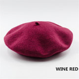 French Style Solid Casual Vintage Women's Hat Beret Plain Cap Girl's Wool Warm Winter Berets Beanie Hats Femme Aldult Caps