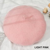 French Style Solid Casual Vintage Women's Hat Beret Plain Cap Girl's Wool Warm Winter Berets Beanie Hats Femme Aldult Caps