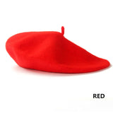 French Style Solid Casual Vintage Women's Hat Beret Plain Cap Girl's Wool Warm Winter Berets Beanie Hats Femme Aldult Caps