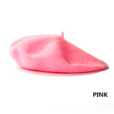 French Style Solid Casual Vintage Women's Hat Beret Plain Cap Girl's Wool Warm Winter Berets Beanie Hats Femme Aldult Caps