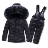 Winter Children Ski Snow Suit Warm Clothing Set down Jacket Overalls toddler Boy baby girl Clothes Kids thin Outerwear coat