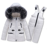 Winter Children Ski Snow Suit Warm Clothing Set down Jacket Overalls toddler Boy baby girl Clothes Kids thin Outerwear coat