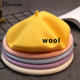 Autumn Winter Hat 100% Pure Wool Berets French Artist Beret Women Painter hat Vintage Girls Berets Female Warm Walking Cap