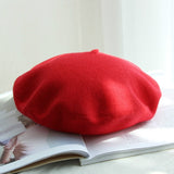 Autumn Winter Hat 100% Pure Wool Berets French Artist Beret Women Painter hat Vintage Girls Berets Female Warm Walking Cap