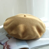 Autumn Winter Hat 100% Pure Wool Berets French Artist Beret Women Painter hat Vintage Girls Berets Female Warm Walking Cap