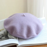 Autumn Winter Hat 100% Pure Wool Berets French Artist Beret Women Painter hat Vintage Girls Berets Female Warm Walking Cap