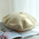 Autumn Winter Hat 100% Pure Wool Berets French Artist Beret Women Painter hat Vintage Girls Berets Female Warm Walking Cap