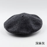 Autumn Winter Hat 100% Pure Wool Berets French Artist Beret Women Painter hat Vintage Girls Berets Female Warm Walking Cap