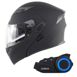 SOMAN Bluetooth Helmet Flip Up Visor Dual Lens Casco Moto