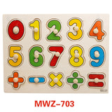 Kids 3D Wooden Puzzles Toys Alphabet Number Puzzle Baby Colorful Letter Digital Geometric Montessori Educational Toy
