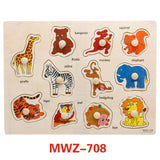 Kids 3D Wooden Puzzles Toys Alphabet Number Puzzle Baby Colorful Letter Digital Geometric Montessori Educational Toy