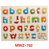 Kids 3D Wooden Puzzles Toys Alphabet Number Puzzle Baby Colorful Letter Digital Geometric Montessori Educational Toy