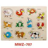 Kids 3D Wooden Puzzles Toys Alphabet Number Puzzle Baby Colorful Letter Digital Geometric Montessori Educational Toy