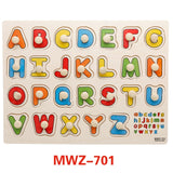 Kids 3D Wooden Puzzles Toys Alphabet Number Puzzle Baby Colorful Letter Digital Geometric Montessori Educational Toy