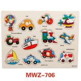 Kids 3D Wooden Puzzles Toys Alphabet Number Puzzle Baby Colorful Letter Digital Geometric Montessori Educational Toy