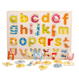 Kids 3D Wooden Puzzles Toys Alphabet Number Puzzle Baby Colorful Letter Digital Geometric Montessori Educational Toy