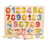 Kids 3D Wooden Puzzles Toys Alphabet Number Puzzle Baby Colorful Letter Digital Geometric Montessori Educational Toy