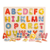 Kids 3D Wooden Puzzles Toys Alphabet Number Puzzle Baby Colorful Letter Digital Geometric Montessori Educational Toy