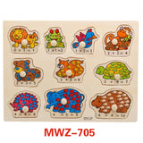 Kids 3D Wooden Puzzles Toys Alphabet Number Puzzle Baby Colorful Letter Digital Geometric Montessori Educational Toy