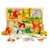 Kids 3D Wooden Puzzles Toys Alphabet Number Puzzle Baby Colorful Letter Digital Geometric Montessori Educational Toy