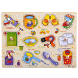 Kids 3D Wooden Puzzles Toys Alphabet Number Puzzle Baby Colorful Letter Digital Geometric Montessori Educational Toy
