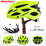 BATFOX Racing Bicycle Helmet with Light In-mold MTB Road Cycling Helmet for Men Women Ultralight Helmet Sport Safety Equipment