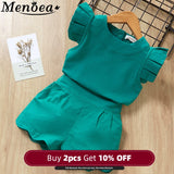 Kids Girls Clothing Sets Summer New Style Brand  Baby Girls Clothes short Sleeve T-Shirt+Pant Dress 2Pcs Children Clothes Suits