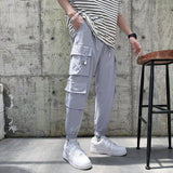 New Hip Hop Joggers Cargo Pants Men Harem Pants Multi-Pocket Ribbons Man Sweatpants Streetwear Casual Mens Pants S-5XL