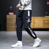 New Hip Hop Joggers Cargo Pants Men Harem Pants Multi-Pocket Ribbons Man Sweatpants Streetwear Casual Mens Pants S-5XL