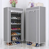 Multilayer Shoe Rack Non-woven Fabric Shoe Shelf Space Saver High Feet Damp-proof Shoes Organizer Stand Holder Shoes Cabinet - shopwishi 