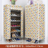 Multilayer Shoe Rack Non-woven Fabric Shoe Shelf Space Saver High Feet Damp-proof Shoes Organizer Stand Holder Shoes Cabinet - shopwishi 