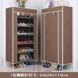 Multilayer Shoe Rack Non-woven Fabric Shoe Shelf Space Saver High Feet Damp-proof Shoes Organizer Stand Holder Shoes Cabinet - shopwishi 