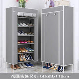 Multilayer Shoe Rack Non-woven Fabric Shoe Shelf Space Saver High Feet Damp-proof Shoes Organizer Stand Holder Shoes Cabinet - shopwishi 