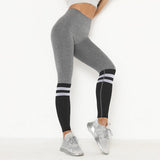 Patchwork Yoga Seamless Fitness Pants Fashion Hips Lifting Workout
