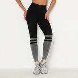 Patchwork Yoga Seamless Fitness Pants Fashion Hips Lifting Workout