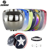 Open Face Helmet Visor Motorcycle Helmets Bubble Visors Flip Up Motorcycles Visor Capacete Lens Motorcycle Helmet Accessories