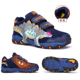 Dinoskulls 3-8 Boys Autumn Winter Shoes Dinosaur LED Glowing Sneakers 2020 Children Sports 3D T-Rex Kids Genuine Leather Shoes