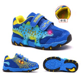 Dinoskulls 3-8 Boys Autumn Winter Shoes Dinosaur LED Glowing Sneakers 2020 Children Sports 3D T-Rex Kids Genuine Leather Shoes