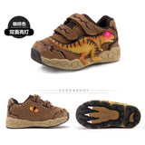 Dinoskulls 3-8 Boys Autumn Winter Shoes Dinosaur LED Glowing Sneakers 2020 Children Sports 3D T-Rex Kids Genuine Leather Shoes