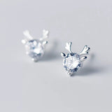 New Creative Christmas Ornaments Stylish Christmas Elk Crystal Deer Stud Earrings Women Fashion Jewelry Gift Christmas Ornaments