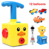 New Balloon Inertial Powered Car funny Toys Preschool Educational Science Toys with Manual Balloon Pump for Kids