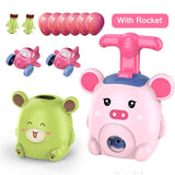 New Balloon Inertial Powered Car funny Toys Preschool Educational Science Toys with Manual Balloon Pump for Kids