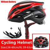 KINGBIKE 2020 New Design Black Bicycle Helmets MTB Mountain Road Cycling Helmet Bike Casco Ciclismo Bike  Helmet Size L-XL